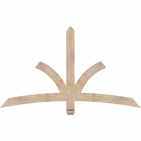 Ekena Millwork Davenport Smooth Timber Gable Bracket, Douglas Fir, 60"W x 35"H x 1 1/2"D x 3 1/2"F, 14/12 Pitch GBW060X35X0204DAV00SDF